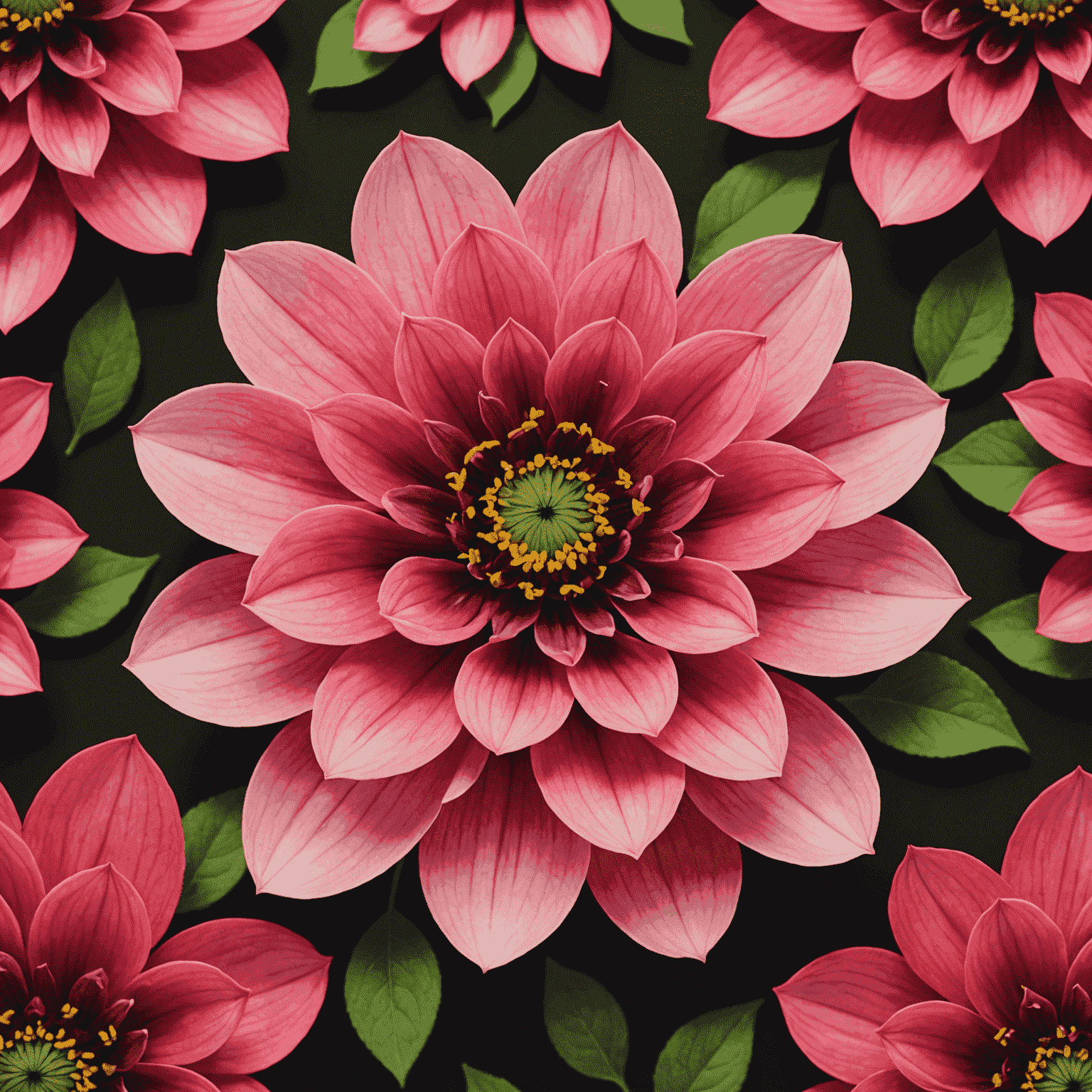 bloomneex logo - a stylized flower with red and pink petals