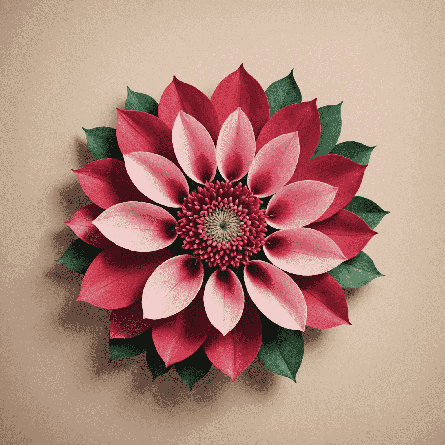 bloomneex logo - a stylized flower with red and pink petals