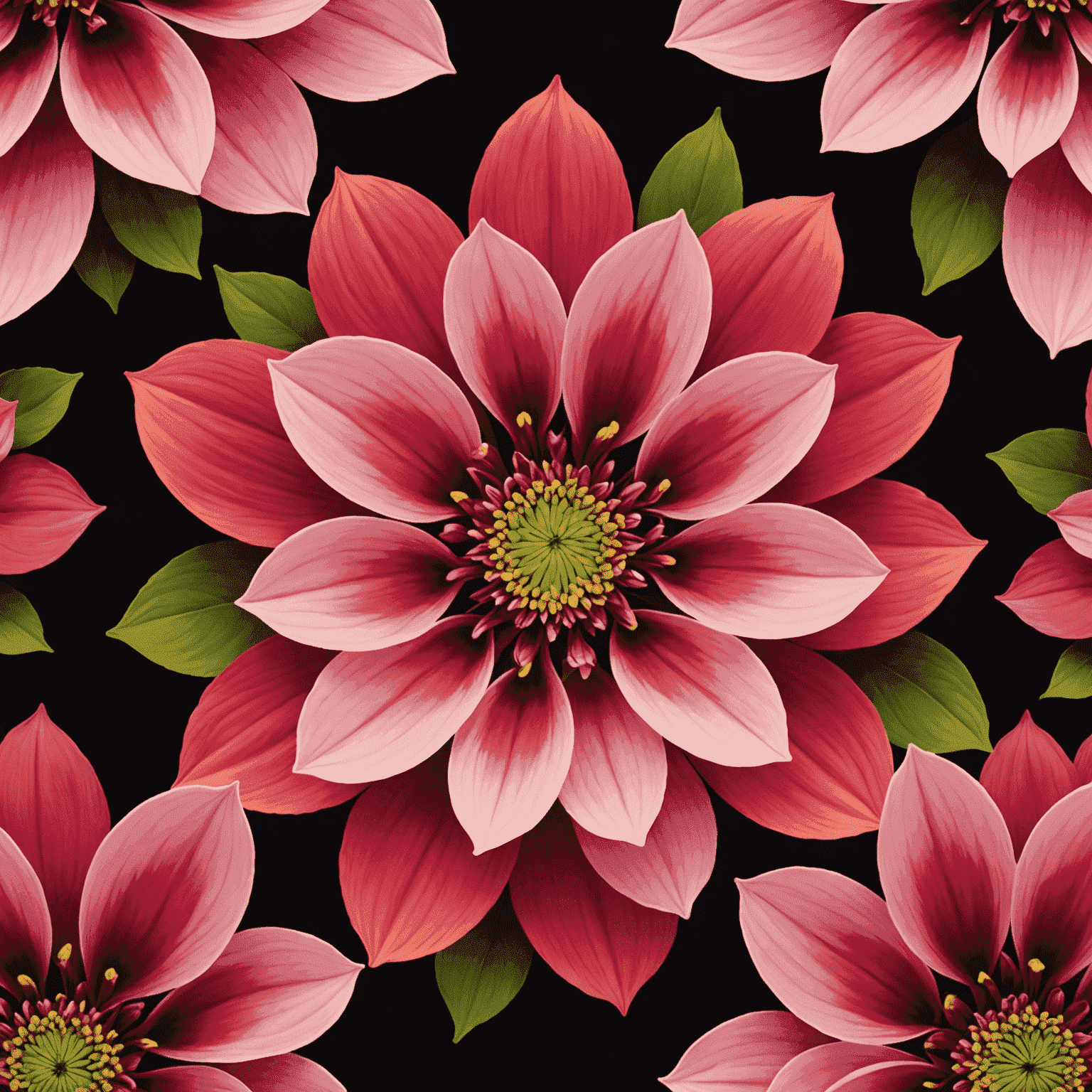 bloomneex logo - a stylized flower with red and pink petals