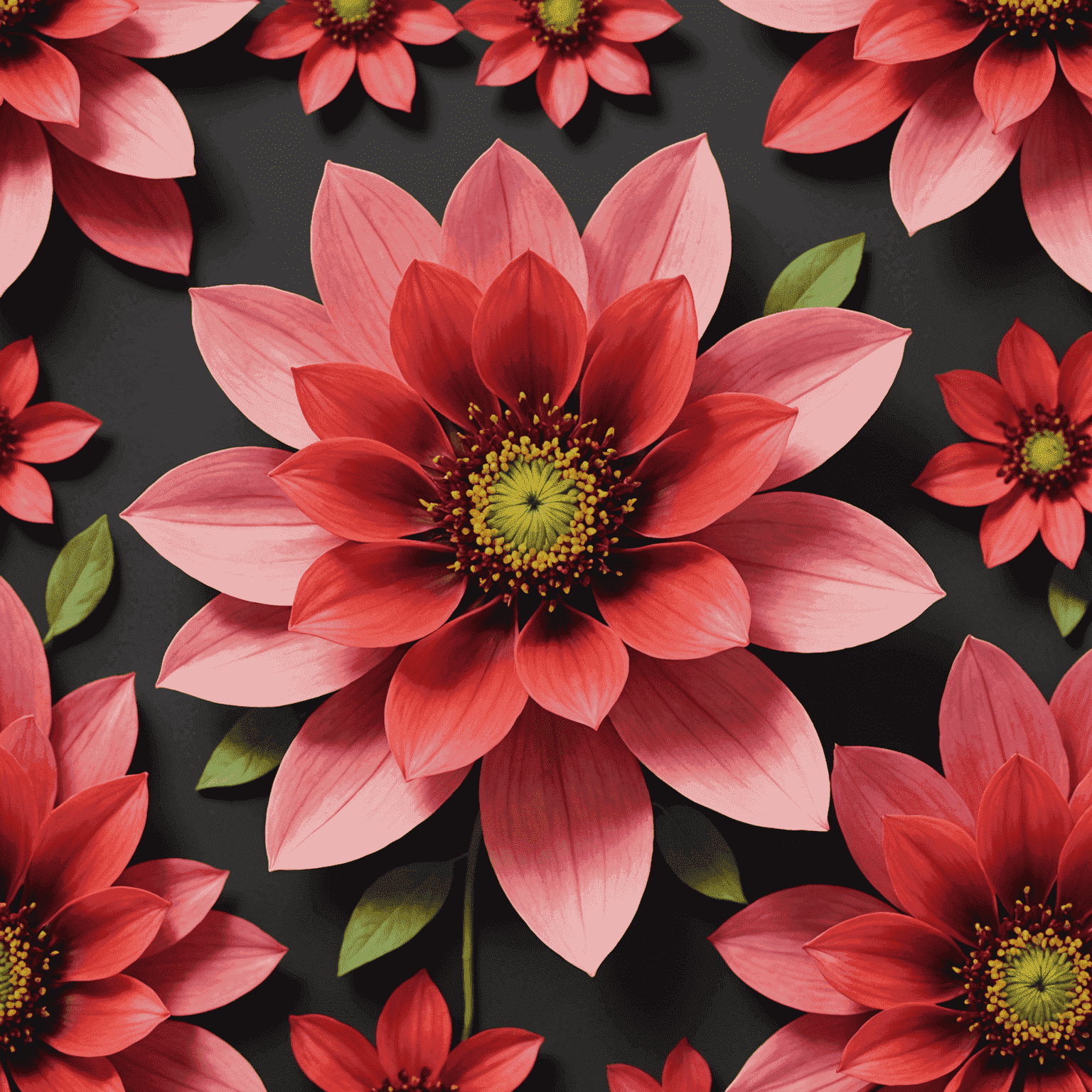 bloomneex logo - a stylized flower with red and pink petals