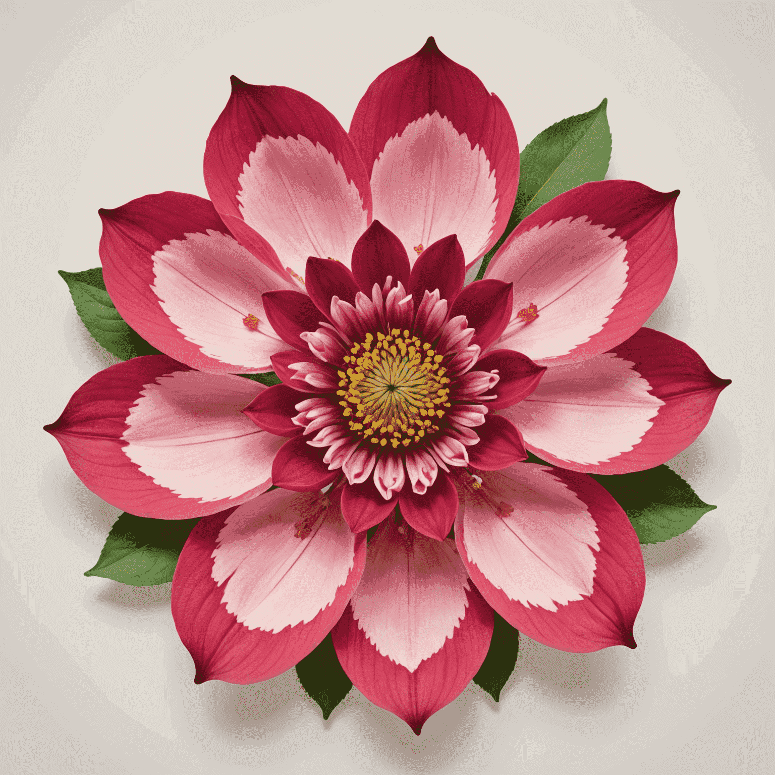 bloomneex logo - a stylized flower with red and pink petals