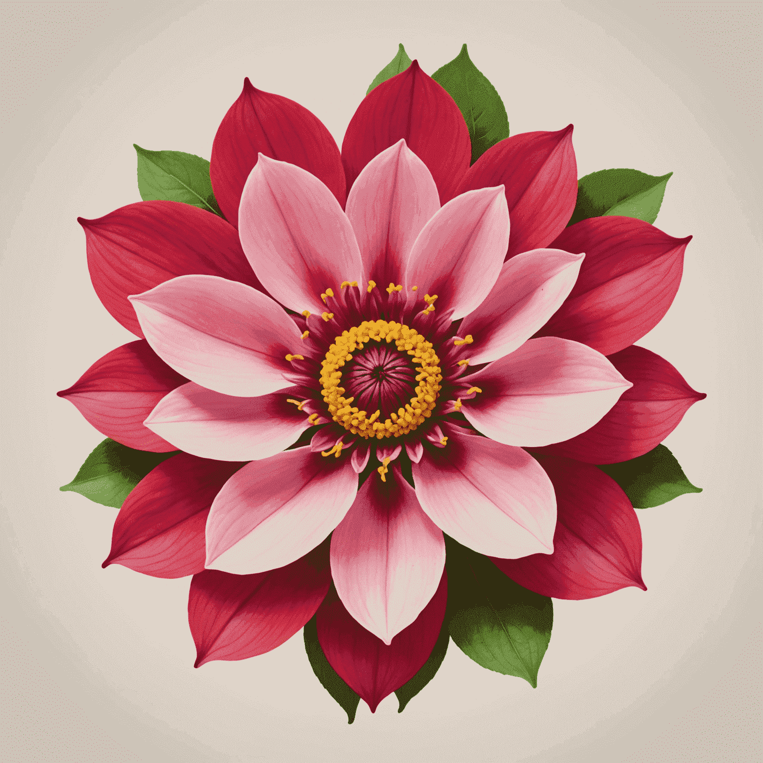 bloomneex logo - a stylized flower with red and pink petals